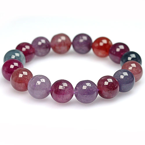 〔K1763-2〕大玉レア 約12mm マルチカラースピネル Spinel ブレスレット【FOREST 天然石 パワーストーン】