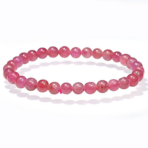 〔K1806-6〕天然ルビー 約6mm Ruby ブレスレット コランダム 紅玉【FOREST 天然石 パワーストーン】