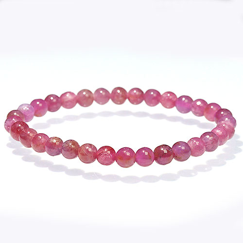 〔K1806-8〕天然ルビー 約5mm Ruby ブレスレット コランダム 紅玉【FOREST 天然石 パワーストーン】
