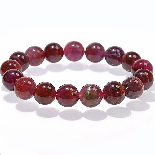 〔K1812-1〕約12mm ルベライト レッドトルマリン　RedTourmaline ブレスレット
