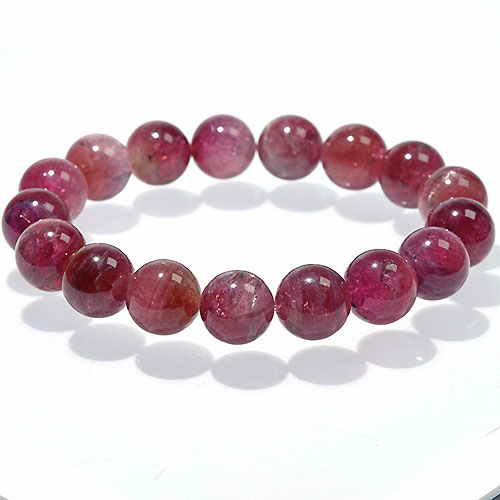 〔K1812-2〕約12mm ルベライト レッドトルマリン　RedTourmaline ブレスレット
