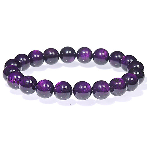 〔K1815-1〕レアストーン 高品質 約10mm パープライト Purpurite 紫石 ブレスレット ナミビア