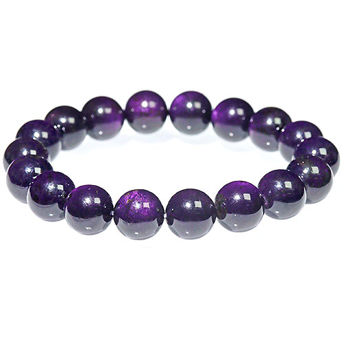 〔K1815-3〕レアストーン 高品質 約11mm パープライト Purpurite 紫石 ブレスレット ナミビア
