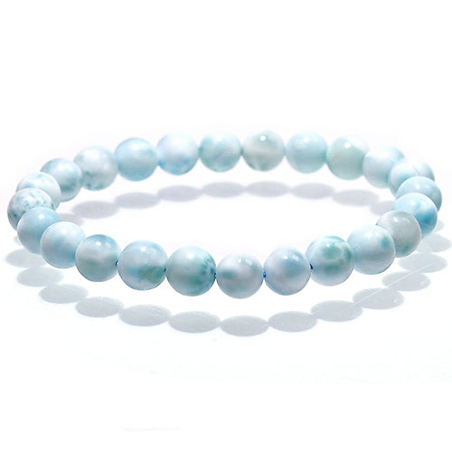 〔K1828-1〕約7mm ラリマー ブルーペクトライト ブレスレット Larimar ドミニカ産 ソーダ珪灰石