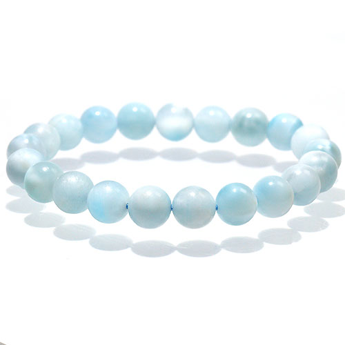 〔K1828-11〕約8mm ラリマー ブルーペクトライト ブレスレット Larimar ドミニカ産 ソーダ珪灰石