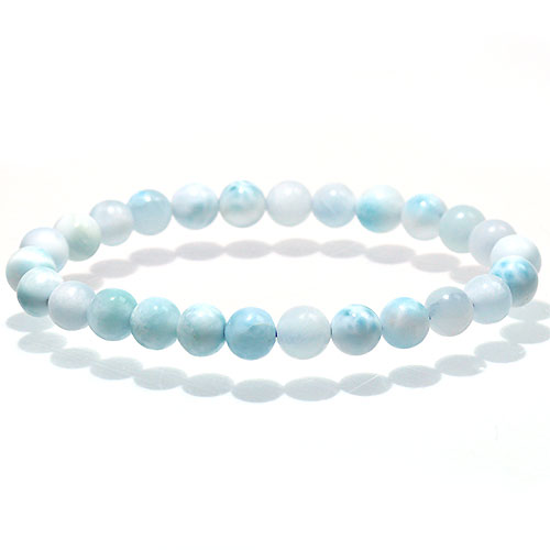 〔K1828-2〕約7mm ラリマー ブルーペクトライト ブレスレット Larimar ドミニカ産 ソーダ珪灰石
