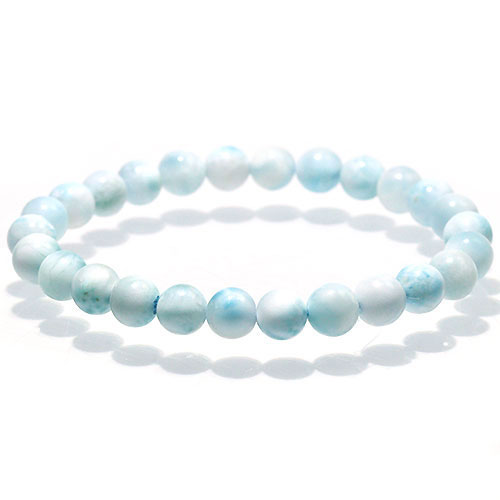 〔K1828-3〕約7mm ラリマー ブルーペクトライト ブレスレット Larimar ドミニカ産 ソーダ珪灰石