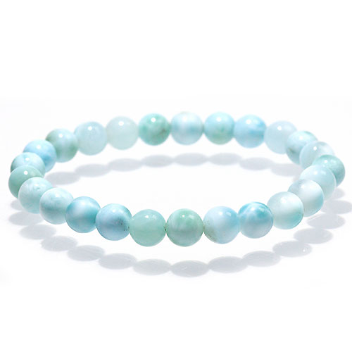 〔K1828-4〕約7mm ラリマー ブルーペクトライト ブレスレット Larimar ドミニカ産 ソーダ珪灰石