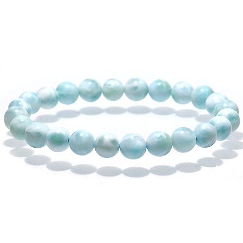 〔K1828-6〕約7mm ラリマー ブルーペクトライト ブレスレット Larimar ドミニカ産 ソーダ珪灰石