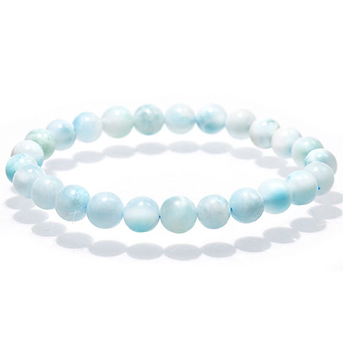 〔K1828-8〕約7mm ラリマー ブルーペクトライト ブレスレット Larimar ドミニカ産 ソーダ珪灰石