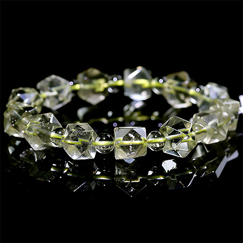 〔K1849-22〕高品質 約9mm リビアングラス 隕石 ブレスレット Libyan desert glass