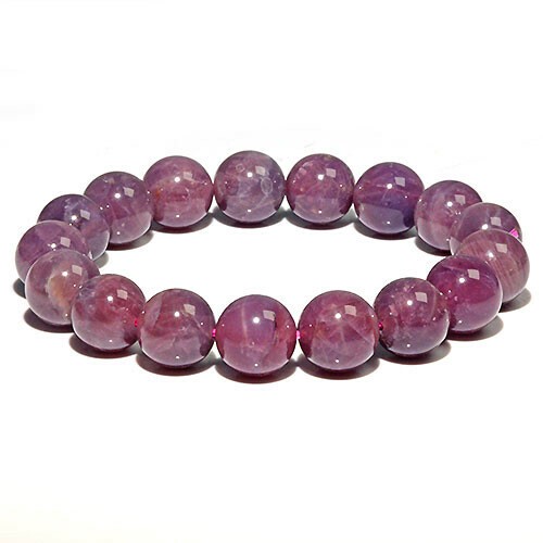 〔K1857-11m〕11mmお買い得 パープルローズクォーツ ブレスレット マダガスカル産 Purple Rose Quartz