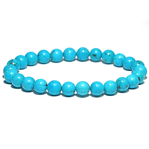 〔K1861-13〕約7.3mm メキシコ産ナコザリターコイズターコイズ ブレスレット Nacozari turquoise