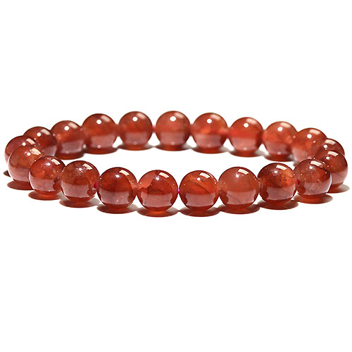 〔K1862-4〕約9mm 高品質 ペルー産 インカローズ ブレスレット Incarose(Rhodochrosite) 菱マンガン鉱