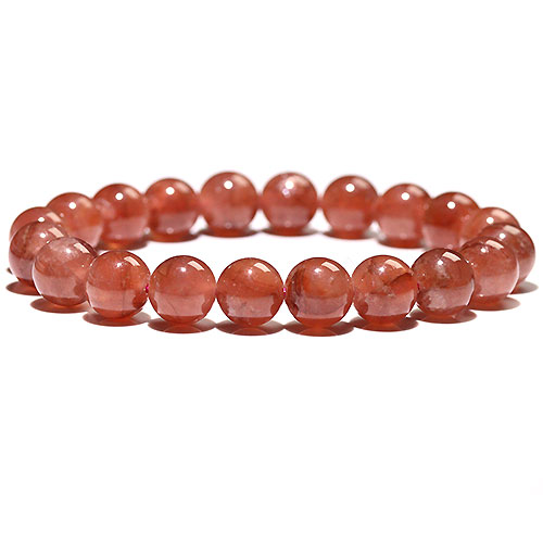〔K1862-6〕約9mm 高品質 ペルー産 インカローズ ブレスレット Incarose(Rhodochrosite) 菱マンガン鉱