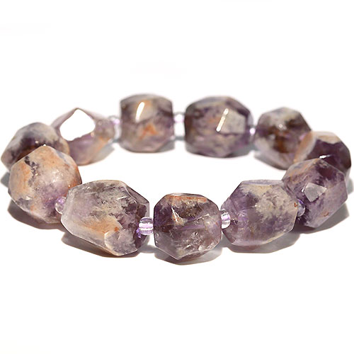 〔K1900-10〕セリサイトインアメジスト 紫水晶 ブレスレット Amethyst【FOREST 天然石 パワーストーン】
