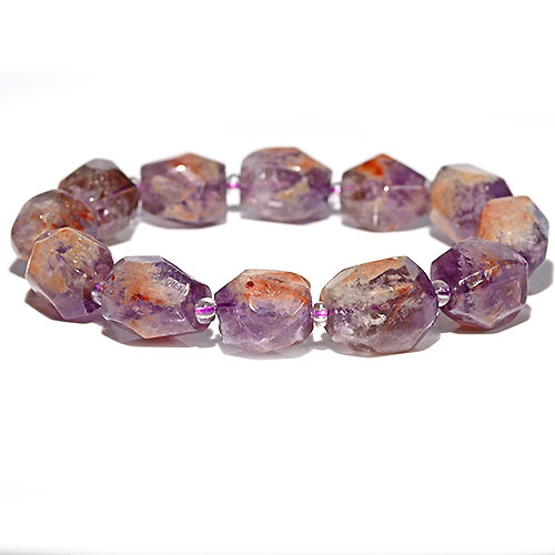 〔K1900-3〕セリサイトインアメジスト 紫水晶 ブレスレット Amethyst【FOREST 天然石 パワーストーン】