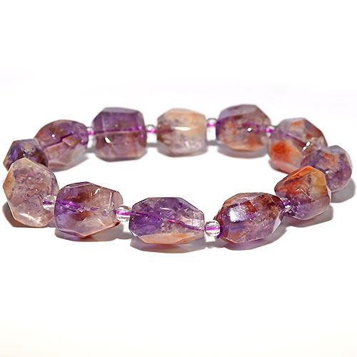 〔K1900-4〕セリサイトインアメジスト 紫水晶 ブレスレット Amethyst【FOREST 天然石 パワーストーン】