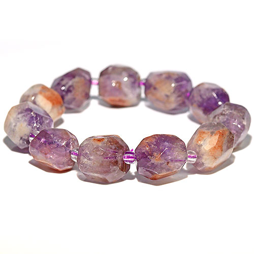 〔K1900-8〕セリサイトインアメジスト 紫水晶 ブレスレット Amethyst【FOREST 天然石 パワーストーン】