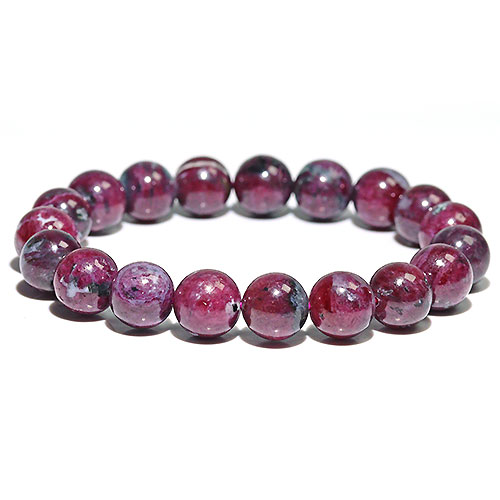 〔K1931-21〕約10mm 天然ルビー Ruby ブレスレット コランダム 紅玉【FOREST 天然石 パワーストーン】