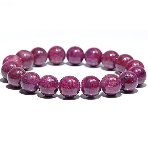 〔K1931-3〕約11mm 天然ルビー Ruby ブレスレット コランダム 紅玉【FOREST 天然石 パワーストーン】