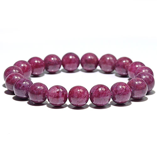 〔K1931-4〕約10mm 天然ルビー Ruby ブレスレット コランダム 紅玉【FOREST 天然石 パワーストーン】