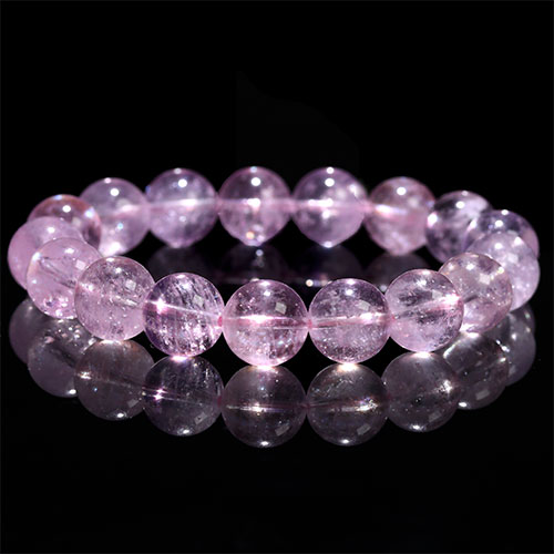 〔K1947-4〕高品質 約11mm ブラジル産 モルガナイト（ピンクアクアマリン、ピンクベリル） ブレスレット