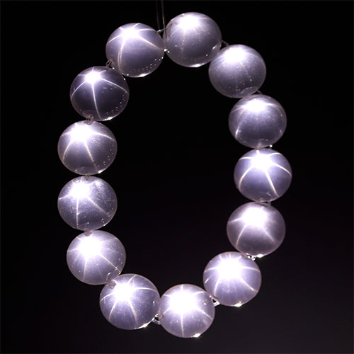FOREST-STONE / 〔K1949-2〕約16mm 泡泡スターローズクォーツ 全