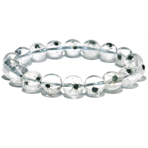 〔K1954-2〕約10mm 高品質 ホーランダイトインクォーツ「Hollandite」（星入り水晶 ）ブレスレット