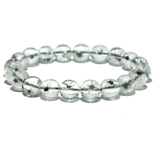 〔K1954-4〕約10mm 高品質 ホーランダイトインクォーツ「Hollandite」（星入り水晶 ）ブレスレット