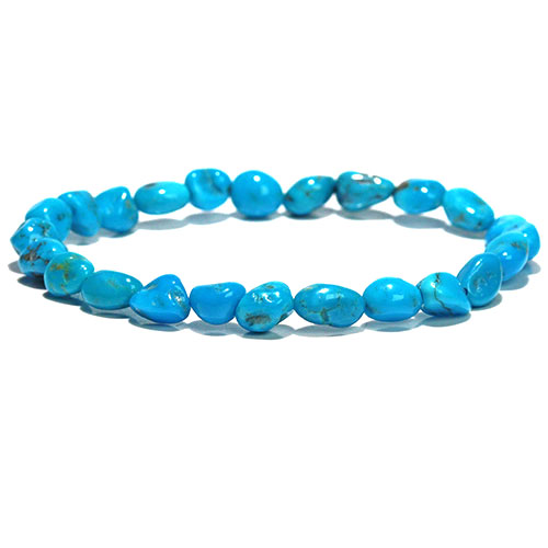 〔K1969-1〕アリゾナ産 スリーピングビューティー ターコイズ ブレスレット タンブルタイプ Sleeping beauty turquoise