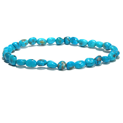 〔K1969-10〕アリゾナ産 スリーピングビューティー ターコイズ ブレスレット タンブルタイプ Sleeping beauty turquoise