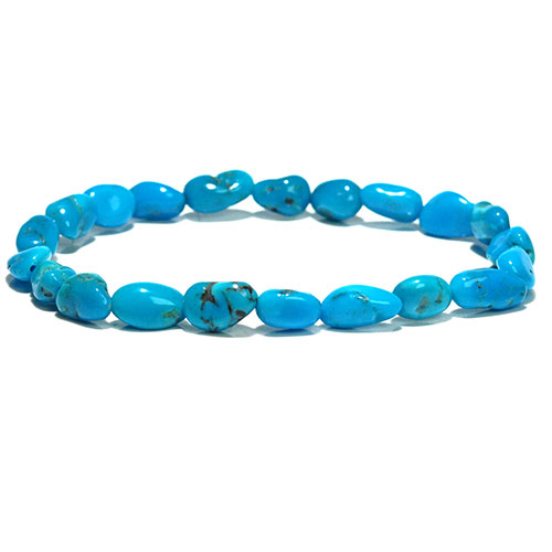 〔K1969-2〕アリゾナ産 スリーピングビューティー ターコイズ ブレスレット タンブルタイプ Sleeping beauty turquoise