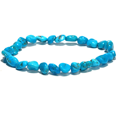 〔K1969-9〕アリゾナ産 スリーピングビューティー ターコイズ ブレスレット タンブルタイプ Sleeping beauty turquoise