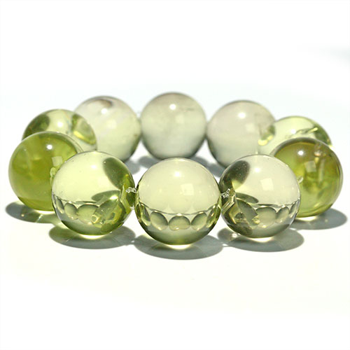 〔K1970-1〕約20mm内径15cm 泡泡レモンクォーツ レモン水晶 Lemon Quartz ブレスレット バブルレモンクォーツ