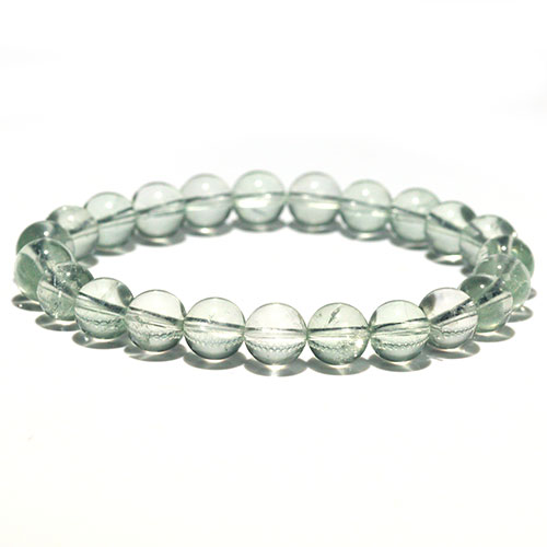 〔K1976-13〕高品質 約8mm グリーンアメジスト プライオライト ブレスレット Greened Amethyst