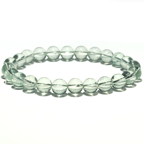 〔K1976-14〕高品質 約8mm グリーンアメジスト プライオライト ブレスレット Greened Amethyst