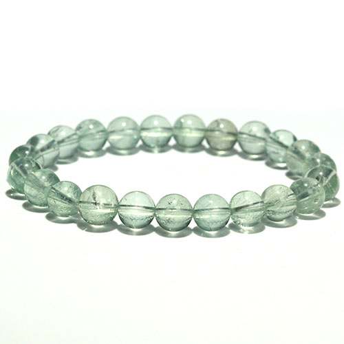 〔K1976-15〕高品質 約8mm グリーンアメジスト プライオライト ブレスレット Greened Amethyst