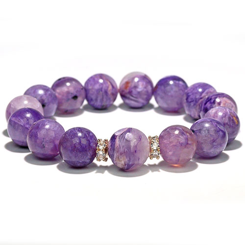 kicco様☆天然石★チャロアイト ☆ブレスレット ☆13mm ✨ チャロアイトシリカ ブレスレット 13mm 天然石