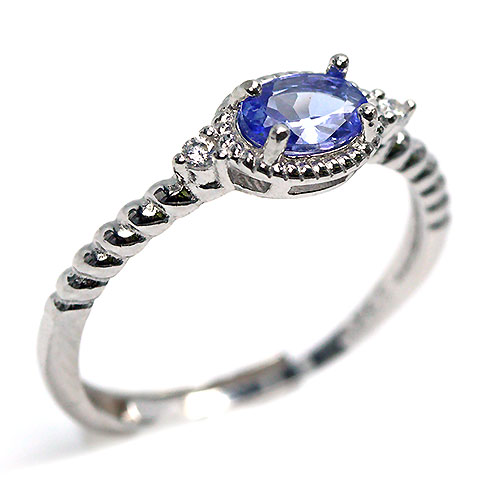 〔R394〕タンザナイト Tanzanite sv925 リング 指輪 サイズフリー 【FOREST 天然石 パワーストーン】