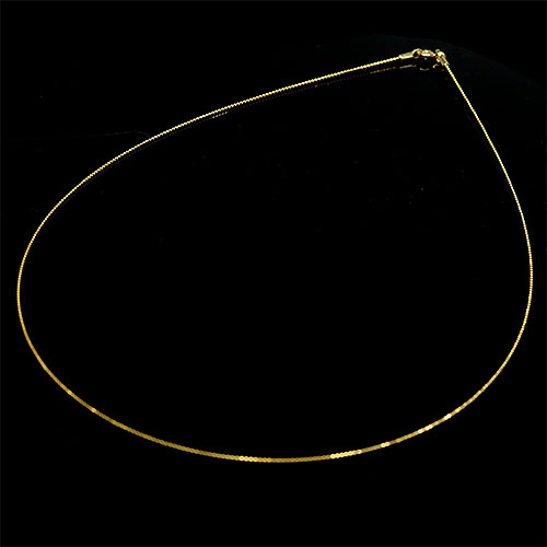 〔n109〕SV925 ネックレス ゴールドカラー 形状記憶 約46cm【FOREST 天然石 パワーストーン】