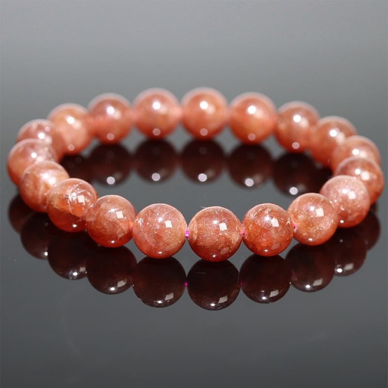 〔K2201-10m〕10mmペルー産 インカローズ ブレスレット Incarose(Rhodochrosite) 菱マンガン鉱【ランダム発送】