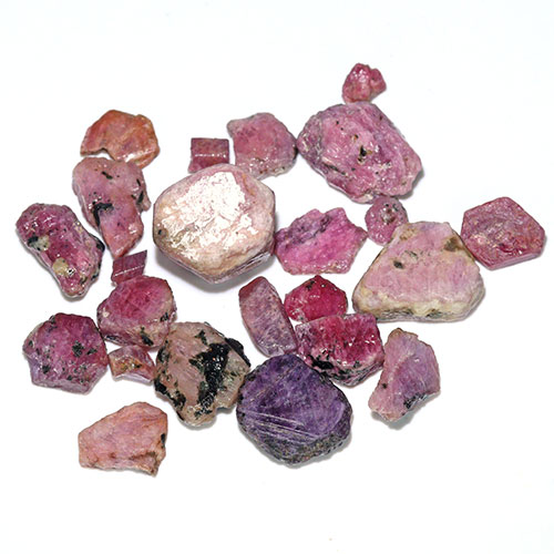 〔D434-1〕お買い得 約60g マダガスカル産 ルビー スライス Ruby 紅玉 原石 結晶