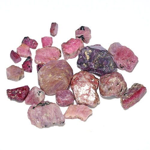 〔D434-5〕お買い得 約60g マダガスカル産 ルビー スライス Ruby 紅玉 原石 結晶