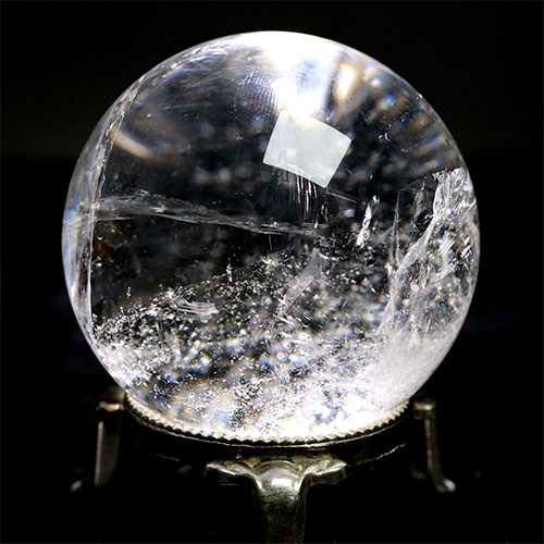 〔D447-10〕約58mm ブラジル ミナスジェライス州 天然水晶 天然クォーツ スフィア 水晶  丸玉 1個【メール便不可】