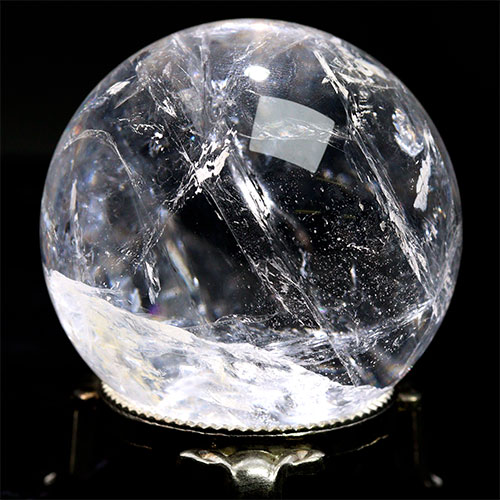 〔D447-11〕約57mm ブラジル ミナスジェライス州 天然水晶 天然クォーツ スフィア 水晶  丸玉 1個【メール便不可】