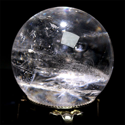 〔D447-12〕約58mm ブラジル ミナスジェライス州 天然水晶 天然クォーツ スフィア 水晶  丸玉 1個【メール便不可】