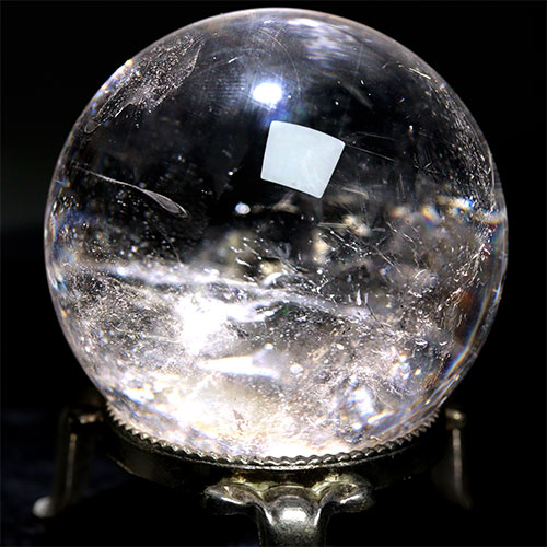 〔D447-14〕約54mm ブラジル ミナスジェライス州 天然水晶 天然クォーツ スフィア 水晶  丸玉 1個【メール便不可】