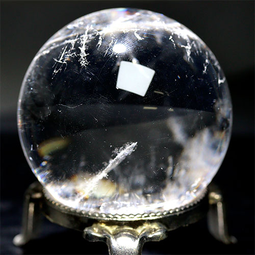 〔D447-15〕約51mm ブラジル ミナスジェライス州 天然水晶 天然クォーツ スフィア 水晶  丸玉 1個【メール便不可】