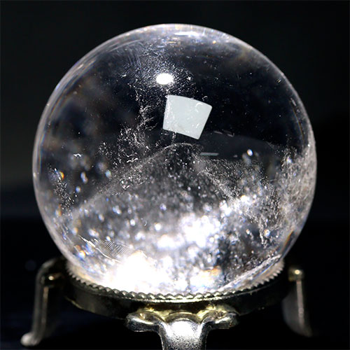 〔D447-16〕約51mm ブラジル ミナスジェライス州 天然水晶 天然クォーツ スフィア 水晶  丸玉 1個【メール便不可】